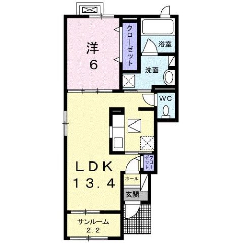 シャンブル０８の間取り