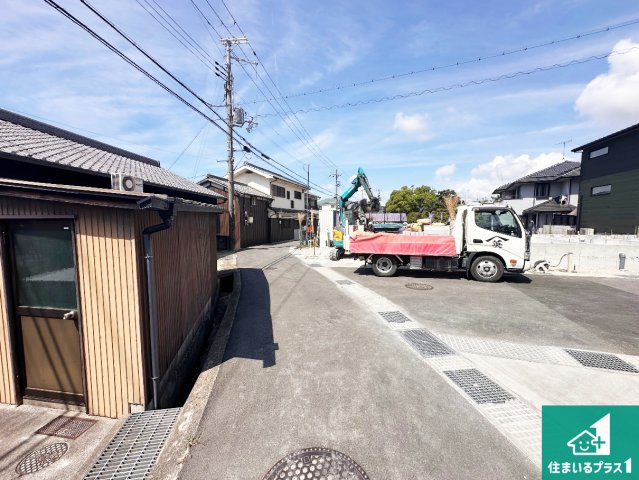 姫路市別所町小林　第7期　新築一戸建ての前面道路含む現地写真|周辺は落ち着いた街並みの住宅地！子育てがしやすい住環境です！まだ未完成ですが、現地でしかわからない事もございます。是非一度ご覧ください。