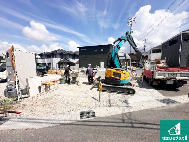 姫路市別所町小林　第7期　新築一戸建ての外観|現在の進捗状況です！順調に作業進行中、完成が待ち遠しいです！詳細の間取り等、お気軽にお問い合わせください！
