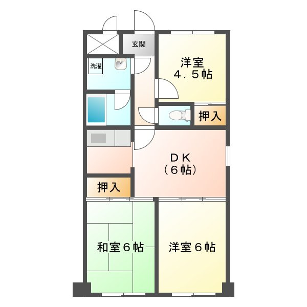 日宝アドニス塩屋の間取り