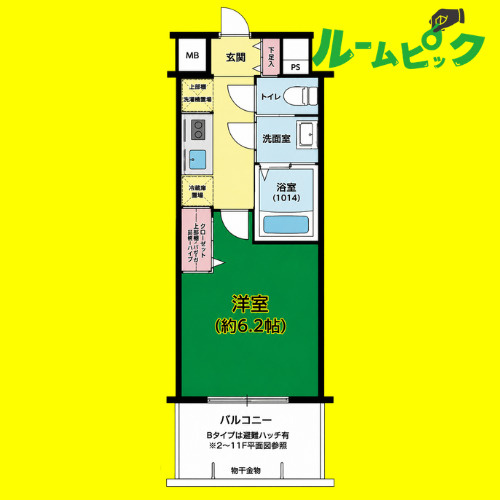 ディアレイシャス名駅WEST　名古屋市賃貸　仲介手数料無料の間取り