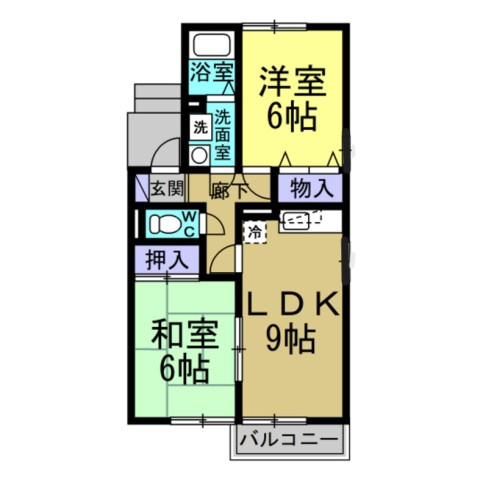 シャルム新浜Ⅱの間取り