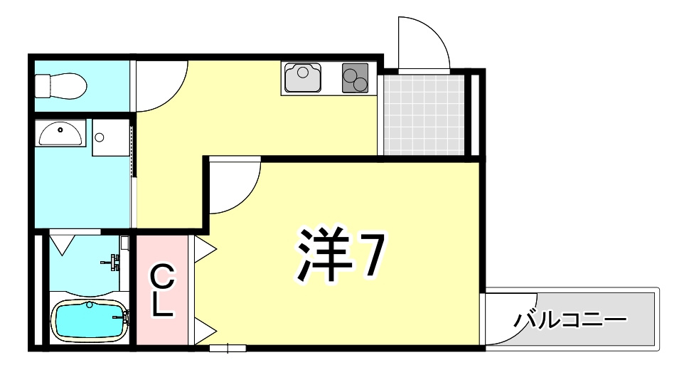 フジパレス西宮鳴尾Ⅴ番館の間取り