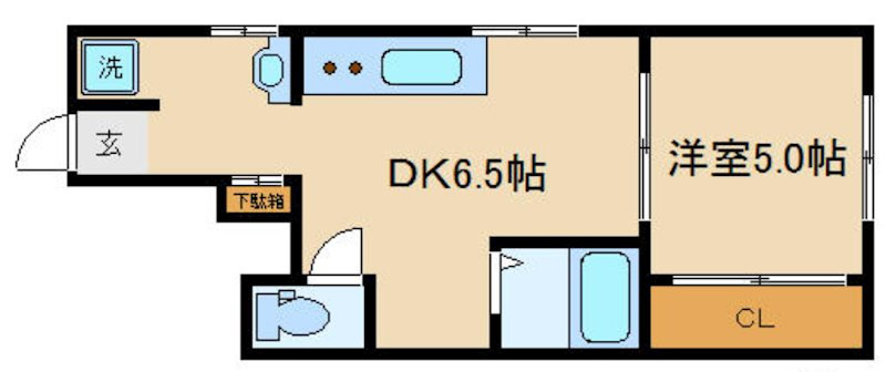 山本通ハイツの間取り