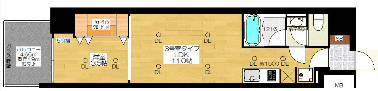 ブエナビスタ難波タワーの間取り