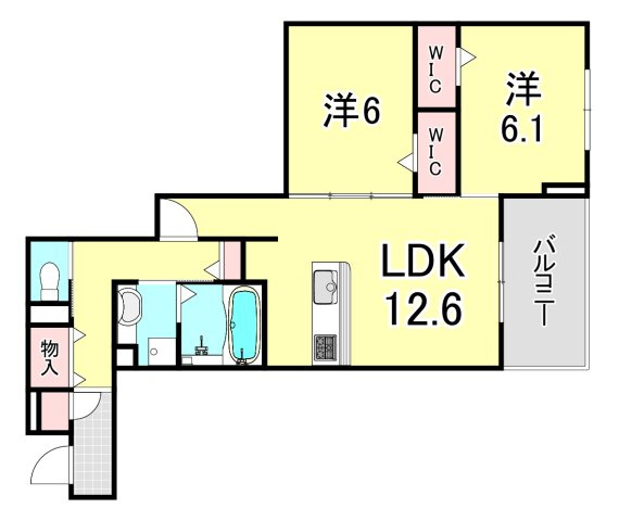 NIGAWA RESIDENCEⅡの間取り