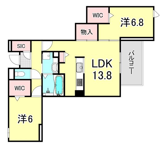 NIGAWA RESIDENCEⅡの間取り
