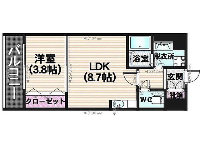 スタンドリバーしののめの間取り