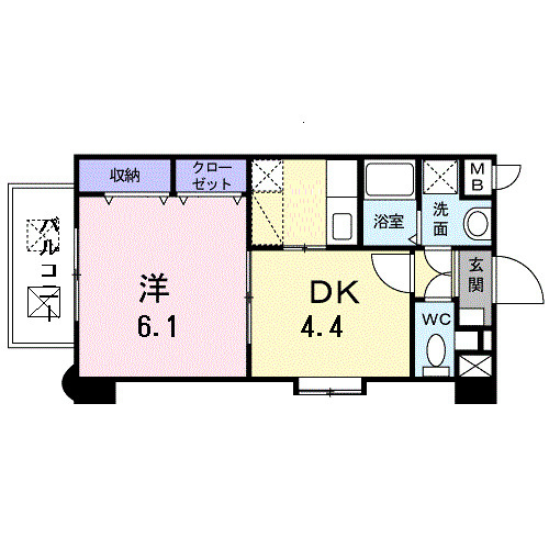 プレジデント姪浜駅前の間取り