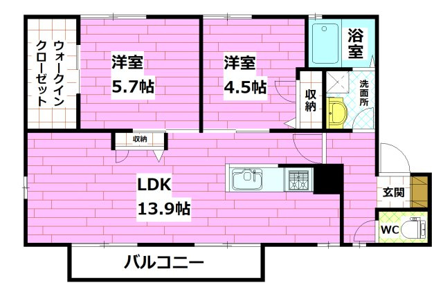 デミーオ城ケ丘の間取り