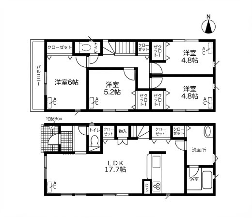 【間取り】 | 中川区花塚町四丁目