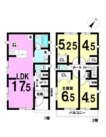 富塚町 第1の間取り|4LDKの間取りになります。