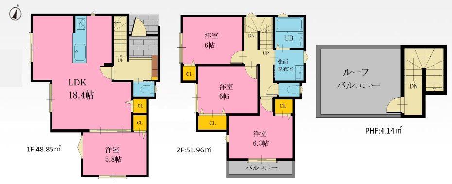 栗木1丁目新築戸建全2棟の画像
