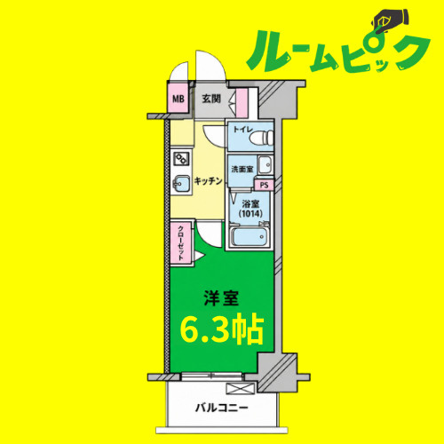 ディアレイシャス名駅WEST　名古屋市賃貸　仲介手数料無料の間取り
