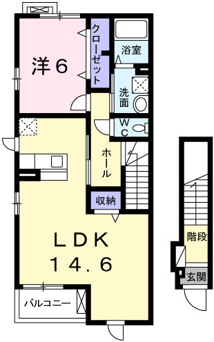 ソレイユ　Ⅰ番館の間取り