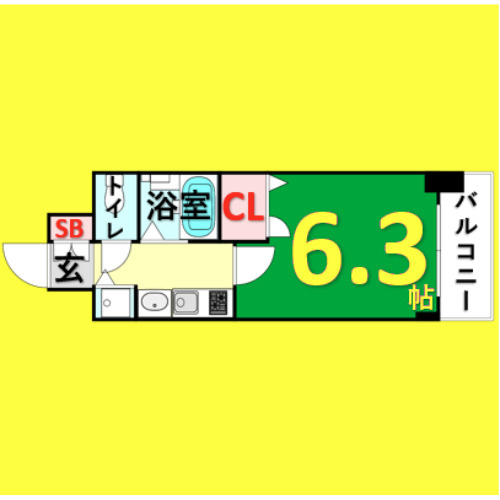プレサンス大須観音駅前サクシード　名古屋市賃貸　仲介手数料無料の間取り