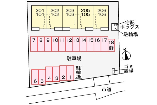 ＦＬＡＴ　Ｙ　Ⅴの駐車場