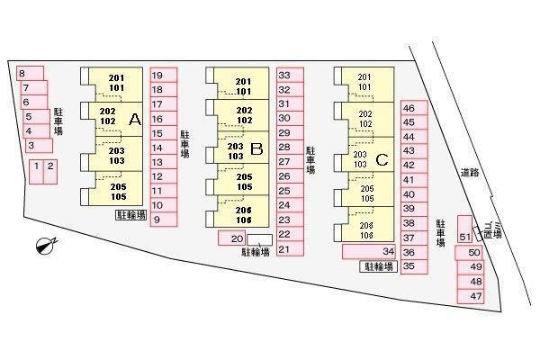 ファミール　ｆｕｌ　ｆｕｌ　Ａの駐車場
