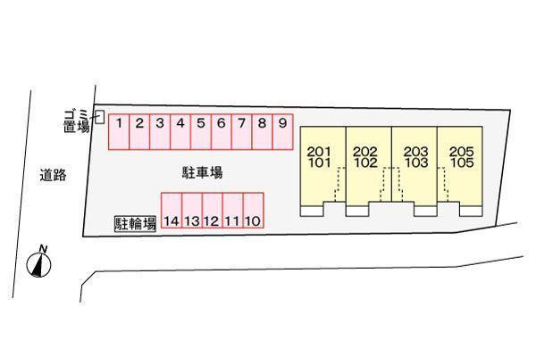 グラーディアの駐車場
