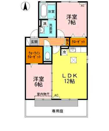 プラザシャルムB棟 の間取り