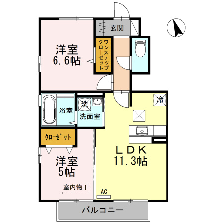 ロン・ラポール　A棟の間取り