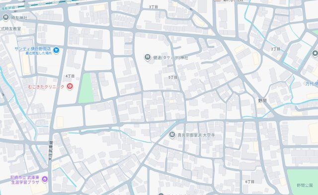 伊丹市野間　新築一戸建ての地図