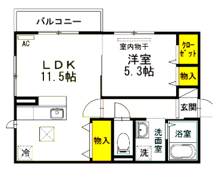 WIT CUBE Bの間取り