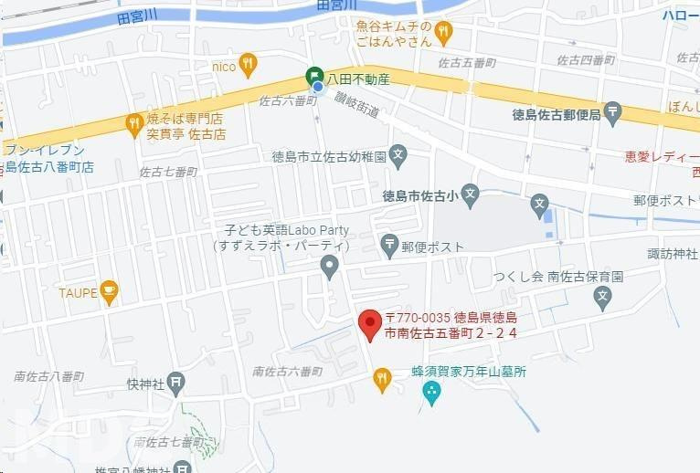 シュール南佐古の地図