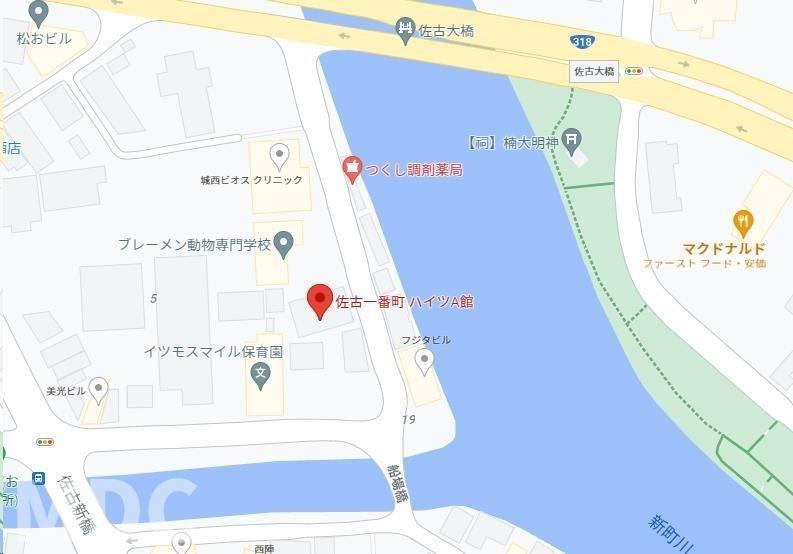 佐古一番町ハイツＡ館の地図