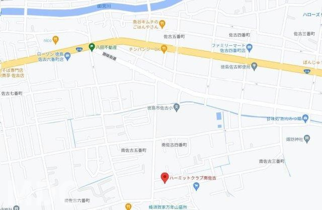 ハーミットクラブ南佐古の地図