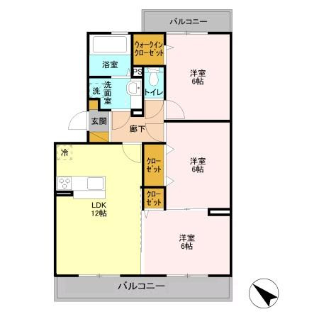 メゾンドゥロジェの間取り