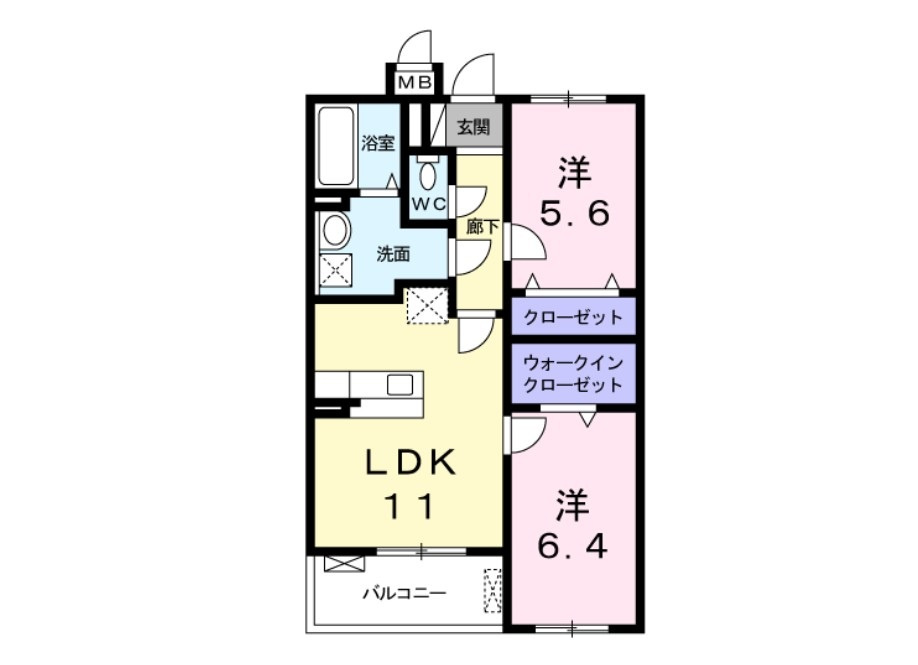 パレス宮戸の間取り