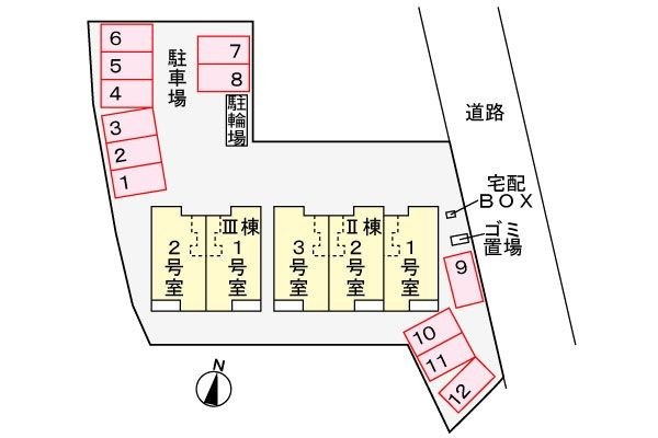 ヴィオラⅢの駐車場