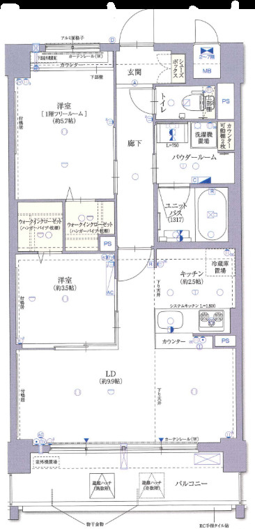 フォーリアライズ京橋の間取り