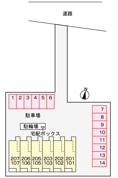 メゾン　フルールの駐車場