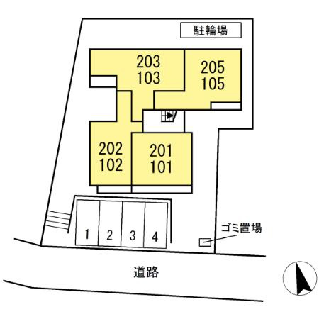 レジデンス オークリーフの区画図