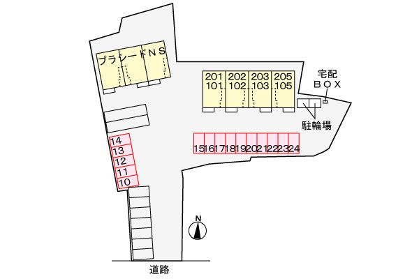 プラシード　ＮＳ　Ⅱの駐車場