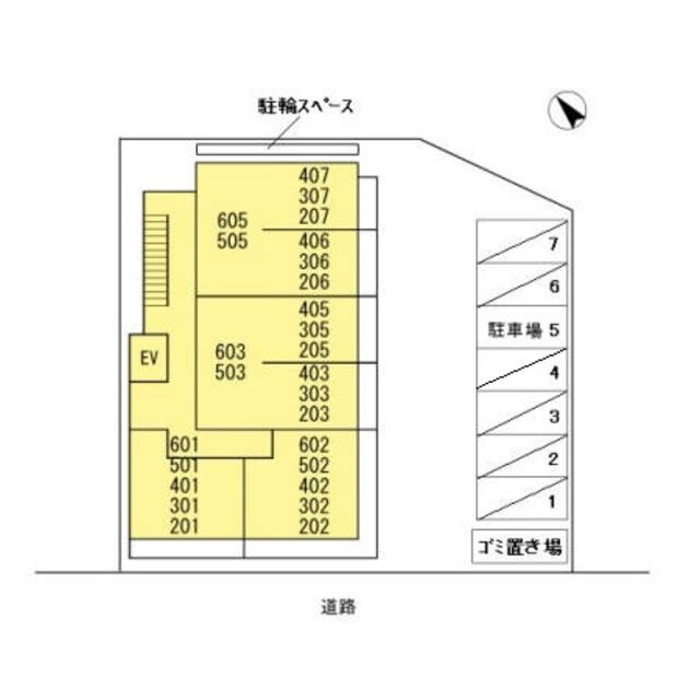 川崎市多摩区登戸の賃貸マンションの区画図