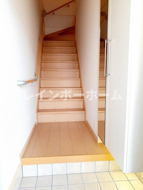 ふじみ野市松山１丁目のアパートの玄関