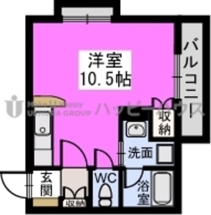パルメゾン二日市弐番館の間取り