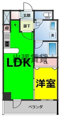 仲介手数料0！！ヴェルジュコートIの間取り