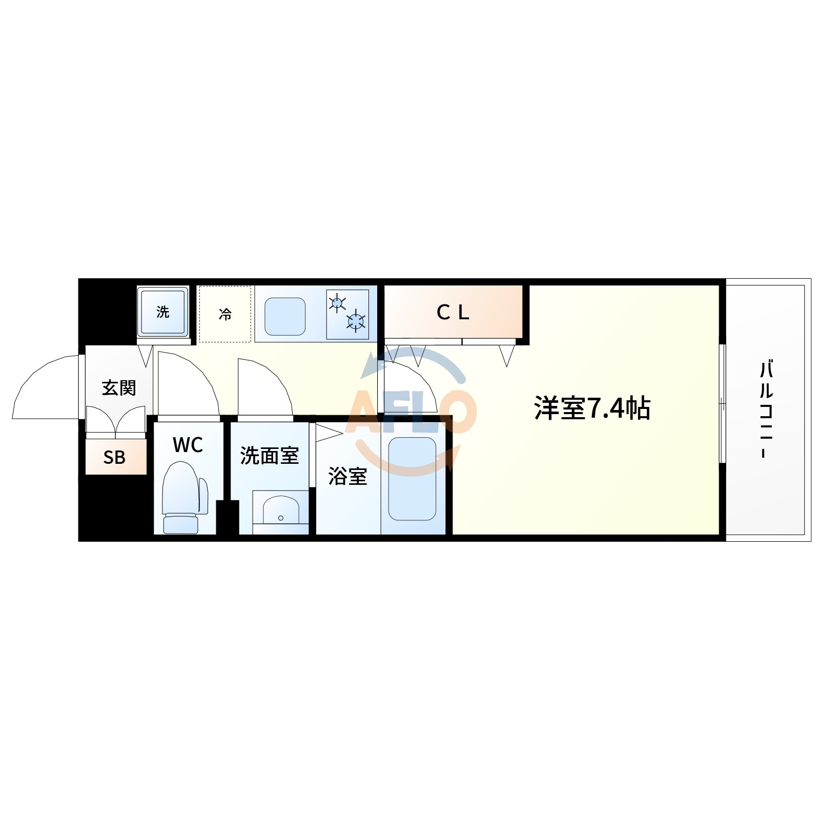 ラグゼ江坂Ⅱの間取り|間取り