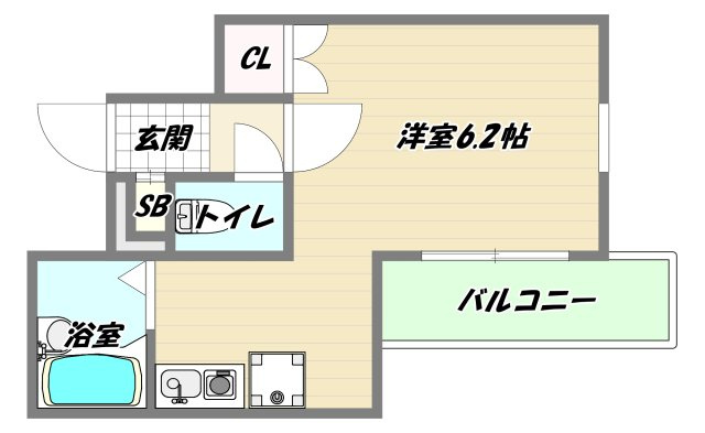 大阪市淀川区木川東３丁目の賃貸マンションの間取り