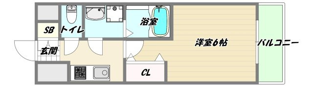 大阪市淀川区宮原２丁目の賃貸マンションの間取り