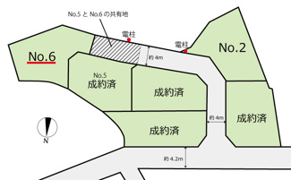 【土地図】 | 安芸郡府中町八幡３丁目No.６