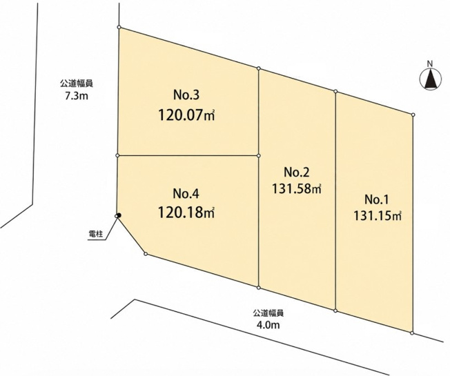 【土地図】 | 藤沢市羽鳥5丁目 売地 全4区画