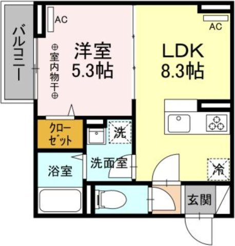 グラナーデ南田中の間取り