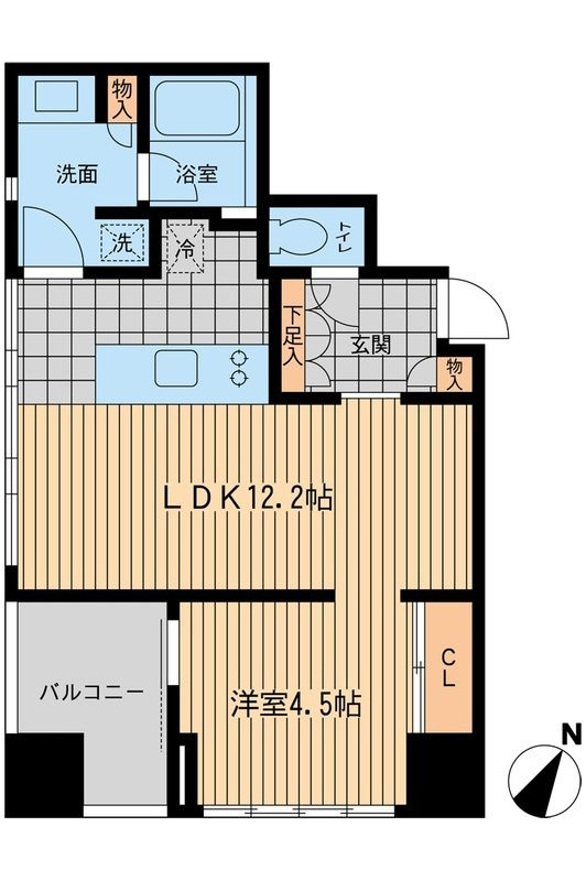 ウィルテラス勝どきの間取り