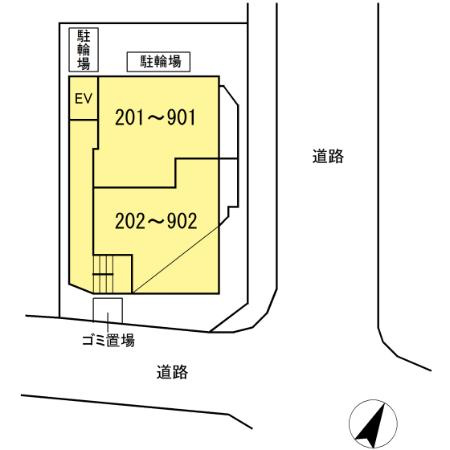 K.H.Mビルの区画図