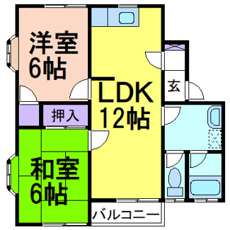 【間取り】 | ヴェルエスト鹿沼　B | 間取りです